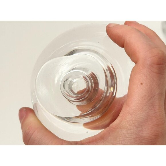 Orrefors Signed Kosta Boda Pair of Glass Crystal Vintage Votive Candle Holders - Picture 4 of 10